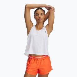 Top treningowy damski Under Armour Tech Swing Tank. Białe topy damskie Under Armour, m, bez wzorów, bez ramiączek. Za 79.99 zł.