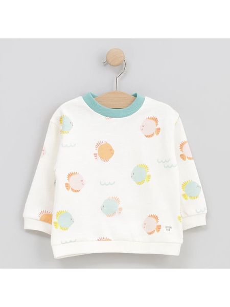 Cotton Fish Bluza w kolorze kremowym rozmiar: 80. Brązowe bluzy i bluzki niemowlęce Cotton Fish, bez wzorów, z bawełny, bez ramiączek, bez kaptura. Za 57.06 zł.
