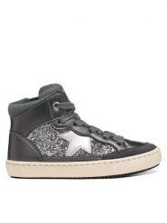Geox Sneakersy J Kalispera Girl J664GB 0NFEW C9002 M Srebrny ciemny. Szare buty sportowe dziewczęce Geox, bez wzorów, ze skóry, bez zapięcia. Za 299.99 zł.