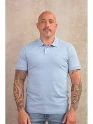 Hugo Boss Koszulka polo w kolorze błękitnym rozmiar: S. Niebieskie koszulki polo męskie Hugo Boss, s, z aplikacjami, z bawełny, bez ramiączek. Za 160.96 zł.