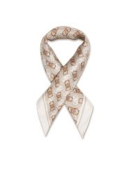 Guess Apaszka AW5454 SIL03 Beżowy. Brązowe apaszki damskie Guess, z aplikacjami, z jedwabiu. Za 199.99 zł.