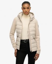 Superdry Kurtka Hooded Fuji Storm ocieplana z recyklingowanego poliestru. Brązowe kurtki damskie Superdry., bez wzorów, z nylonu, bez kaptura. Za 529.55 zł.