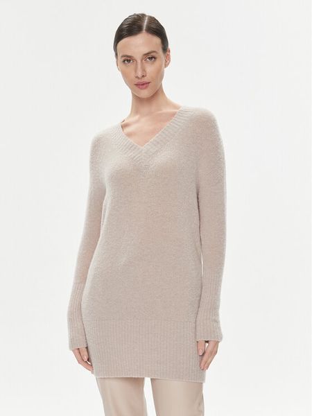 Marella Sweter Nimbe 2339460739200 Beżowy Regular Fit. Brązowe swetry klasyczne damskie Marella, xl, z syntetyku, bez kołnierzyka. Za 519.99 zł.