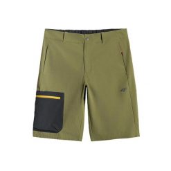 Szorty 4F FNK M1553. Zielone szorty męskie 4f, z materiału, bez kołnierzyka. Za 199.99 zł.