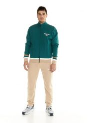 Bluza z pełny zamek błyskawiczny na co dzień. Brązowe bluzy bez kaptura męskie LEONE 1947 APPAREL, xl, z dresówki. Za 189.41 zł.