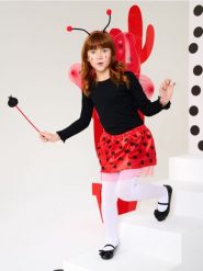 Kostium karnawałowy biedronka - czerwony. Czerwone stroje jednoczęściowe damskie Sinsay, bez wzorów. Za 25.99 zł.