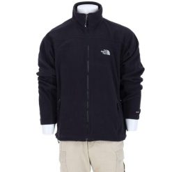 Second life - Męska Czarna Kurtka Polarowa Retro TNF - Jak nowy. Czarne kurtki męskie The North Face, m, bez wzorów, z polaru, retro, bez kaptura. Za 170.36 zł.