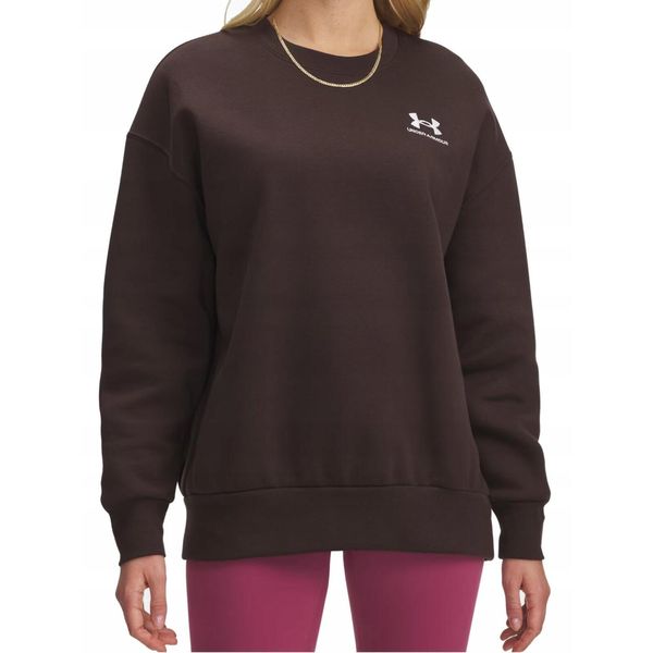 Bluza na co dzień Damska Under Armour Sportowa Wygodna Dresowa Dłuższa. Brązowe bluzy bez kaptura damskie Under Armour, bez wzorów, z dresówki, bez ramiączek, bez kaptura. Za 189.00 zł.
