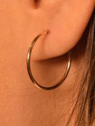 OR ÉCLAT Złote kolczyki-kreole "Sublimes créoles" rozmiar: onesize. Żółte kolczyki damskie Or Éclat, złote. Za 326.99 zł.