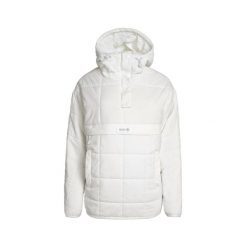 Damski płaszcz typu kangur z kapturem i kieszenią centralną DAPHNE. Niebieskie płaszcze damskie IZAS, bez wzorów, z nylonu, sportowe. Za 443.43 zł.