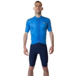 Koszulka rowerowa męska Unica błękitna. Niebieskie t-shirty sportowe męskie C-LAB, l, bez ramiączek, rowerowe. W wyprzedaży za 296.25 zł.