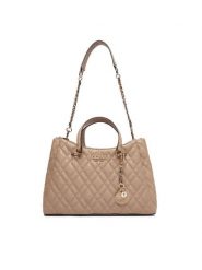 Guess Torebka Isemay HWGG96 28060 Beżowy. Brązowe torebki klasyczne damskie Guess, z aplikacjami, ze skóry, bez dodatków. Za 679.99 zł.