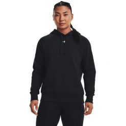 Bluza damska Under Armour Rival Fleece. Czarne bluzy bez kaptura damskie Under Armour, l, z bawełny. Za 243.30 zł.