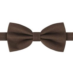 Bawełniana Mucha Męska His Story - Brązowa. Brązowe krawaty i muchy męskie His Story, z aplikacjami, z bawełny, eleganckie. Za 45.00 zł.