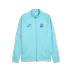 Męska kurtka Olympique Marsylia KING Anthem PUMA. Białe kurtki męskie Puma, na wiosnę, m, bez wzorów, z materiału, klasyczne, bez kaptura. Za 284.00 zł.