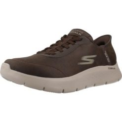 Buty SKECHERS SLIP - INS GO WALK FLEX - SMOOT Brązowy. Brązowe buty sportowe na co dzień męskie Skechers, bez zapięcia. Za 359.95 zł.