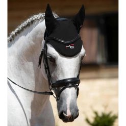 Czapka z muchą dla koni Premier Equine Atlas. Czarne czapki męskie PREMIER EQUINE, bez wzorów, z materiału, eleganckie. Za 251.00 zł.