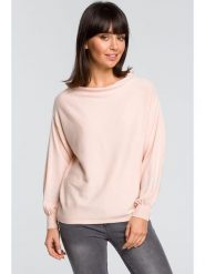 Be Wear Sweter w kolorze jasnoróżowym rozmiar: onesize. Różowe swetry klasyczne damskie Be Wear, ze splotem, bez kołnierzyka. Za 162.45 zł.
