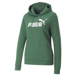 Bluza z kapturem Puma Ess Logo Hoodie Tr S, Kobiety. Zielone bluzy z kapturem damskie Puma, s, z bawełny. Za 290.00 zł.