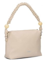 Zwei Torebka "Perla PE60" w kolorze beżowym - 27 x 19 x 9 cm rozmiar: onesize. Brązowe torebki klasyczne damskie Zwei, bez wzorów, z materiału, bez dodatków. Za 165.71 zł.