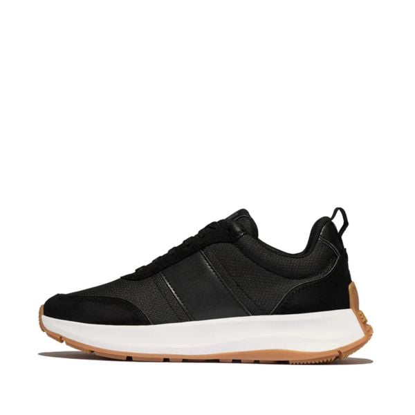 Damskie zamszowe buty sportowe FitFlop F-Mode Flow. Czarne buty sportowe na co dzień damskie FIT FLOP, bez wzorów, z materiału. Za 427.00 zł.