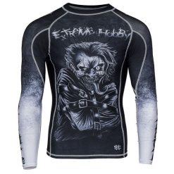 Koszulka sportowa męska Rashguard do MMA EXTREME HOBBY PSYCHO CLOWN. Czarne bielizna termoaktywna męska EXTREME HOBBY, m, bez wzorów, z bawełny. Za 209.00 zł.