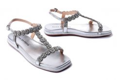 ALMA EN PENA V240841 diva silver, sandały damskie. Szare sandały damskie Alma En Pena, bez wzorów, bez obcasa. Za 335.94 zł.