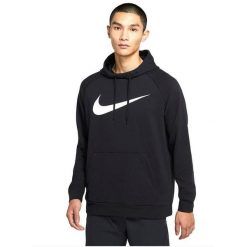 Bluza sportowa męska Nike Drifit. Czarne bluzy sportowe męskie Nike, bez wzorów, sportowe, bez kołnierzyka, bez ramiączek. Za 387.00 zł.