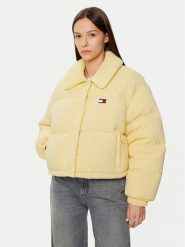 Tommy Jeans Kurtka puchowa DW0DW20390 Beżowy Regular Fit. Brązowe kurtki damskie Tommy Jeans, xs, bez wzorów, z jeansu, bez kaptura. Za 599.99 zł.