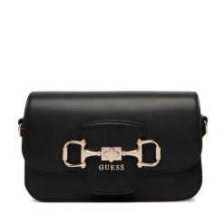 Torebka Guess. Czarne listonoszki damskie Guess, z aplikacjami, bez dodatków. Za 659.99 zł.