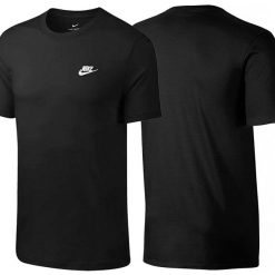 T-shirt męski sportowy Nike M NSW Club 827021-011. Czarne t-shirty męskie Nike, l, bez wzorów, z bawełny, bez kołnierzyka. Za 152.00 zł.