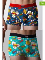 Admas Bokserki (2 pary) w kolorze niebieskim i turkusowym rozmiar: M. Niebieskie bokserki męskie admas, bez wzorów. Za 84.95 zł.