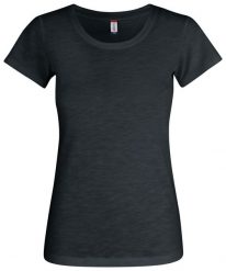 Clique Slub-T Women Dopasowana koszulka z 100% bawełny slub – black. Czarne t-shirty damskie CLIQUE, xs, bez wzorów, z bawełny, bez kołnierzyka. Za 116.82 zł.