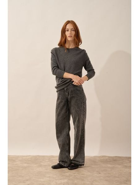 Just Cashmere Kaszmirowy sweter "Janice" w kolorze antracytowym rozmiar: XL. Czarne swetry klasyczne damskie Just Cashmere, xl, z kaszmiru, bez kołnierzyka. Za 356.45 zł.