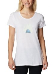 Columbia Koszulka "Daisy Days" w kolorze białym rozmiar: XS. Białe bluzki damskie Columbia, xs, bez wzorów, bez kołnierzyka, bez ramiączek. Za 32.90 zł.