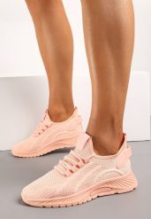 Różowe Sznurowane Buty Sportowe na Grubszej Podeszwie Unamarie. Czerwone buty sportowe na co dzień damskie Born2be, bez wzorów, z jeansu. Za 49.99 zł.