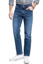 SPODNIE MĘSKIE WRANGLER TEXAS COOL WING W121E284W 112126107. Spodnie materiałowe męskie Wrangler, bez wzorów, z jeansu. Za 239.99 zł.
