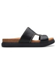 Clarks Skórzane klapki "Arwell Walk" w kolorze czarnym rozmiar: 39,5. Czarne klapki damskie Clarks, bez wzorów, bez obcasa. Za 175.67 zł.
