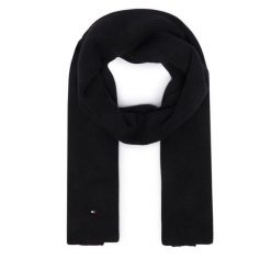 Szalik Tommy Hilfiger. Czarne szaliki i kominy damskie Tommy Hilfiger, bez wzorów. Za 289.99 zł.