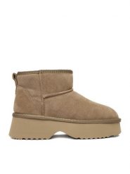 Badura Śniegowce EO-ANIKA-TS6302-01 Szary. Szare śniegowce damskie Badura, ze skóry. Za 279.99 zł.