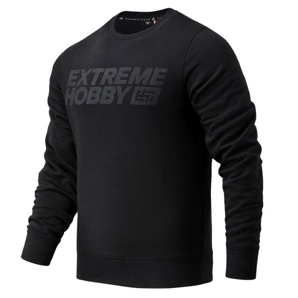 Bluza męska EXTREME HOBBY BLOCK. Czarne bluzy bez kaptura męskie EXTREME HOBBY, l, z bawełny. Za 239.00 zł.