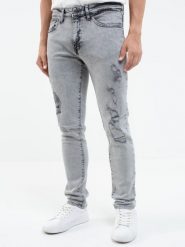 Jeansy męskie z przetarciami szare Terry Carrot 991. Szare jeansy męskie Big Star. W wyprzedaży za 229.99 zł.