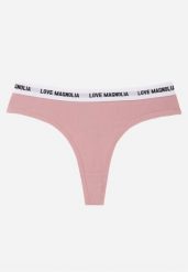 Różowe Majtki Stringi z Bawełną Ozdobione Napisami Amero. Czerwone stringi damskie Renee, l, bez wzorów, z bawełny. Za 7.99 zł.