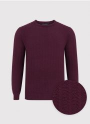 PAKO LORENTE – Męski sweter w kolorze burgundowym. Czerwone swetry męskie Pako Lorente, na jesień, m, bez wzorów, z bawełny, bez kołnierzyka. Za 89.99 zł.