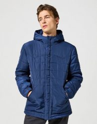 WRANGLER MESKA KURTKA TRANSITIONAL PUFFER NAVY 112357208 W4E2013678. Niebieskie kurtki treningowe męskie Wrangler, na zimę, m, bez wzorów, z dresówki, trekkingowe. Za 459.99 zł.