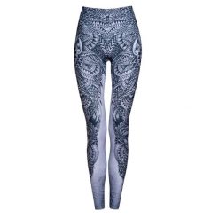 Legginsy sportowe damskie DEEP TRIP Totem. Szare legginsy sportowe damskie DEEP TRIP, l, bez wzorów, z elastanu, z podwyższonym stanem, na fitness i siłownię. Za 179.00 zł.