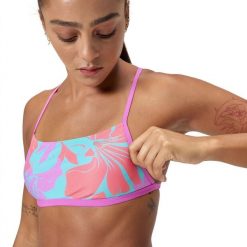 Góra od kostiumu kąpielowego damskiego Speedo Digital Crossback. Czerwone bikini damskie Speedo, bez wzorów. Za 177.00 zł.