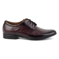 Olivier Buty męskie wizytowe skórzane 292lu bordowe czerwone. Czerwone buty wizytowe męskie z jeansu, bez zapięcia. Za 367.89 zł.