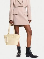 LOVE MOSCHINO Torebka JC4285PP0MKJ0104 Kremowy. Białe torebki klasyczne damskie Love Moschino, bez wzorów, bez dodatków. Za 889.99 zł.