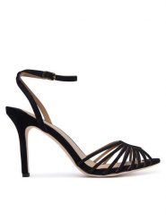 LAUREN RALPH LAUREN Sandały 802P15738001 Czarny. Czarne sandały damskie Lauren Ralph Lauren, bez wzorów, ze skóry, bez obcasa, na szpilce. Za 769.99 zł.